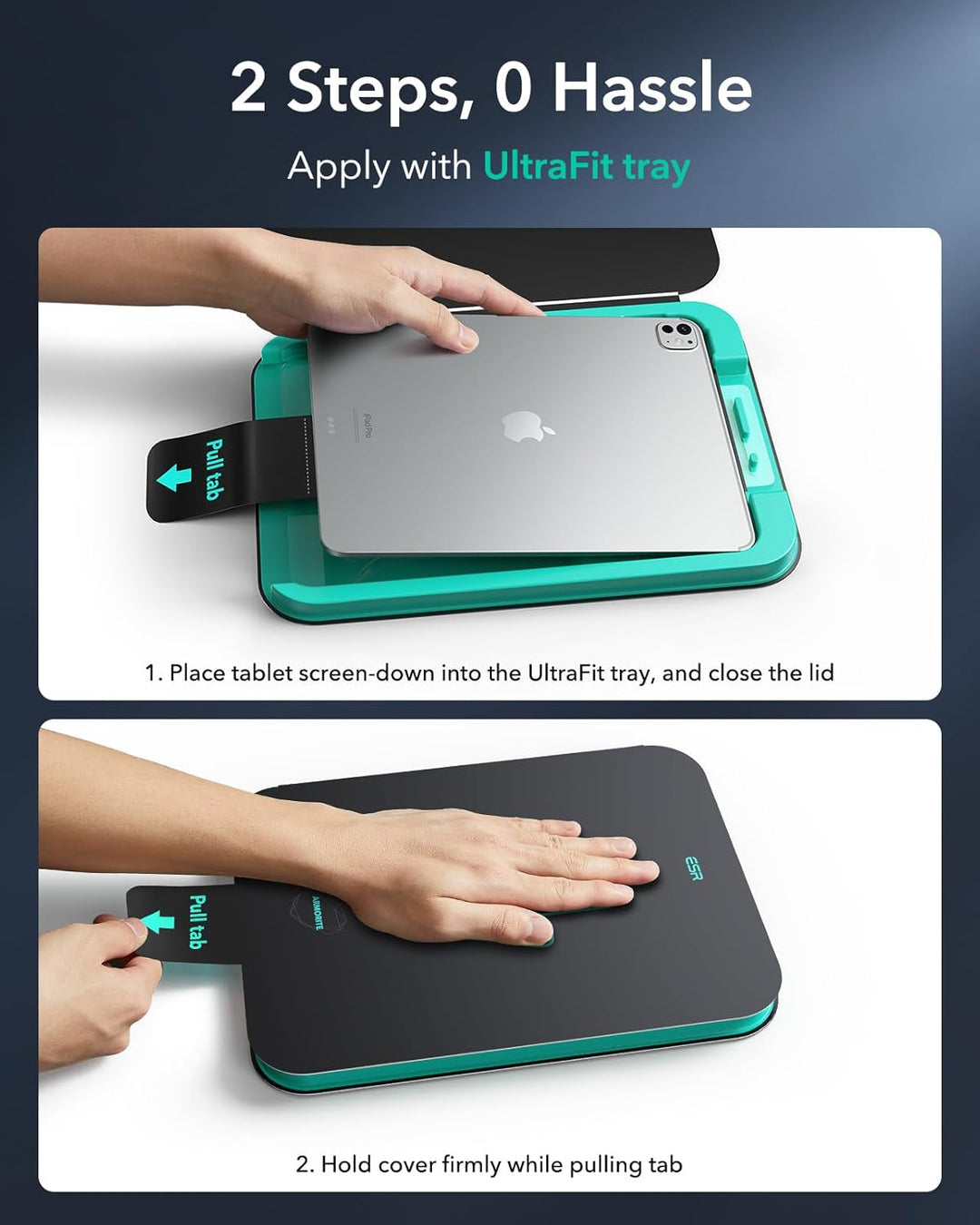 ESR 2 Stück Armorite Schutzfolie für iPad Pro 13 Zoll M5/M4 (2025/2024), 9H Gehärtete Glasfolie mit