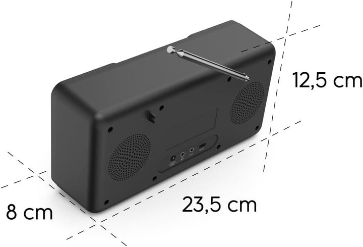 Hama Digitalradio (Internetradio, Radio mit Bluetooth, DAB, DAB+, FM, Dual Band, Radiowecker, 2 Weck