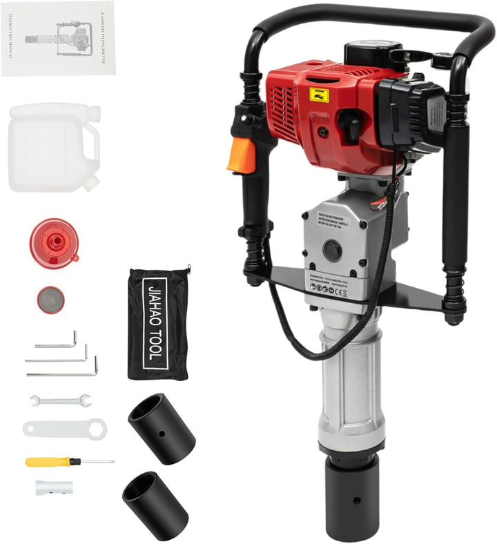 52CC Benzin T Pfostenramme 2 Takt Motor Benzin Pfahlramme 1900W Hand-Zug-Start Zaunpfahlramme Zweita