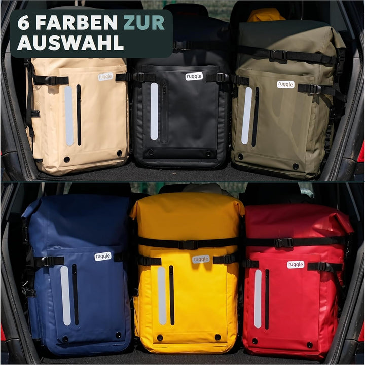 Ruqqle Wasserdichter Rucksack, vielseitig, wasserdicht Tasche, Dry Bag 20/30/45 l, mit 3 Aussentasch