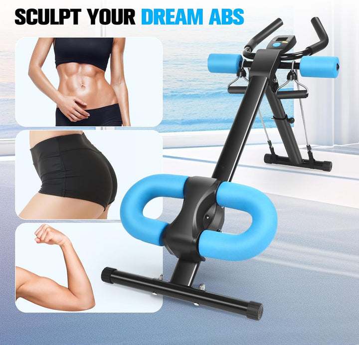 Bauchmuskeltrainer für Zuhause, 3 Einstellbare Winkel & 5 Höheneinstellungen/150kg Belastbarkeit, Au