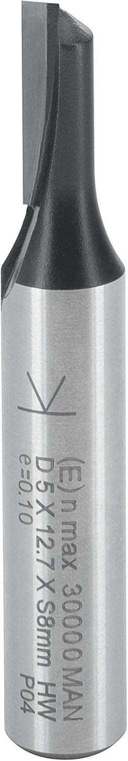ENT 10046 Nutfräser HW, Schaft (S) 8 mm, Durchmesser (D) 5 mm, NL 12,7 mm, Z1, SL 32 mm, GL 50 mm D=