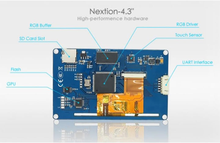 Digitalkey Nextion NX4827T043 Display Display 4,3 Zoll HMI Smart UART UART Seriell Modul Touch Panel