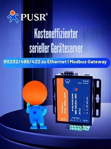 PUSR TCP232-306 RS232 RS485 RS422 zu Ethernet TCP IP Modbus Gateway Seriell Gerät Server Seriell zu