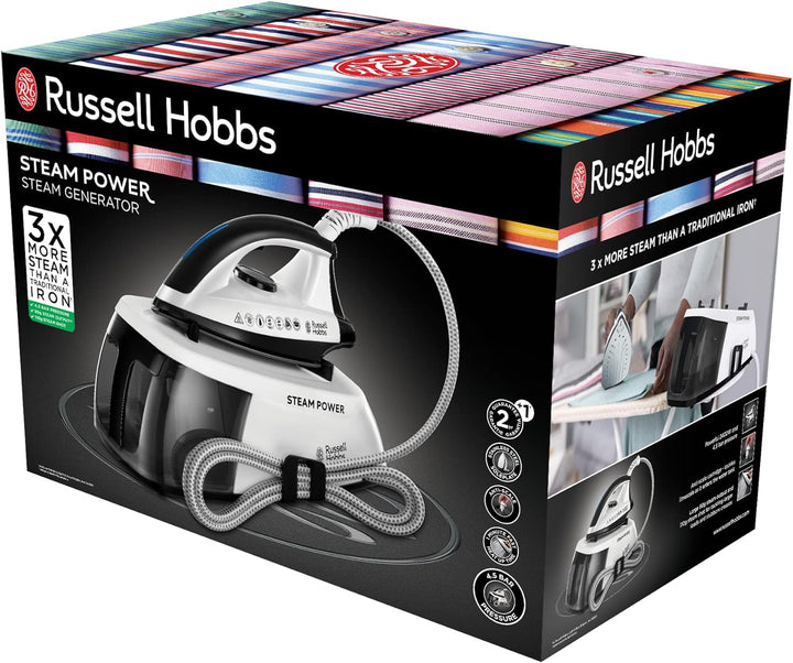 Russell Hobbs 24420-56 Steam Power Dampfbügelstation (2400 W, 4,5 Bar Dampfdruck, herausnehmbarer 1,