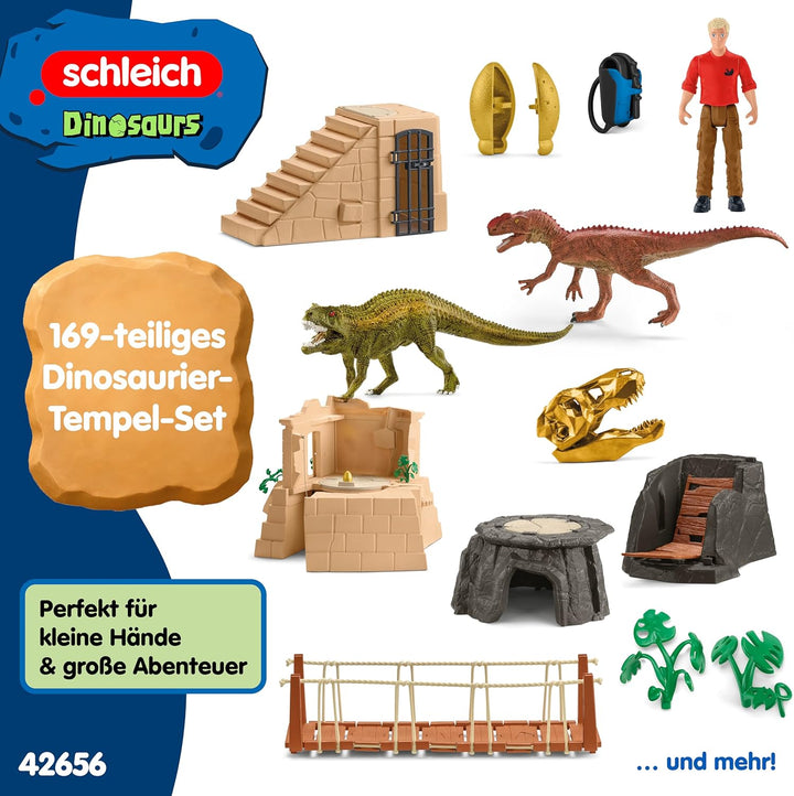 schleich 42656 Dino Tempel-Eroberung Mega-Set, ab 5 Jahren, DINOSAURS - Spielset, 169 Teile