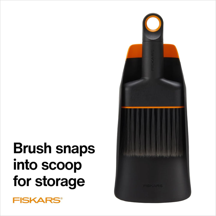 Fiskars Pflanzerde Schaufel und Bürste Set Gartenwerkzeug für Indoor-Gartenarbeit, Durcheinander zum