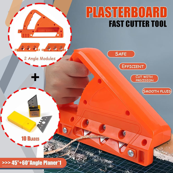 Kantenhobel für Gipskarton mit 45° und 60°, Gipskartonplatten Schnellschneider, Holzbearbeitung Hand