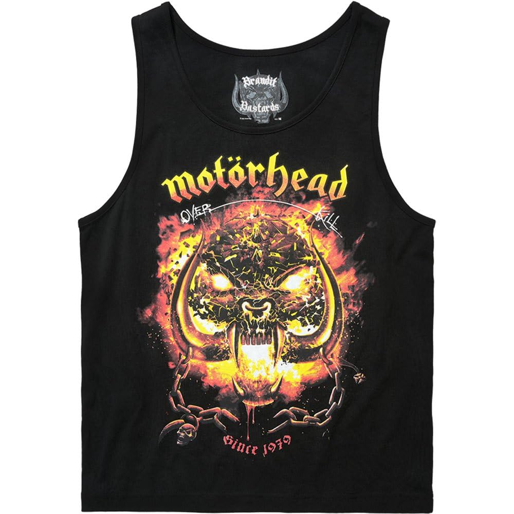 Brandit Herren Motörhead Tank Top Overkill Trägershirt/Cami Shirt S Schwarz, S Schwarz