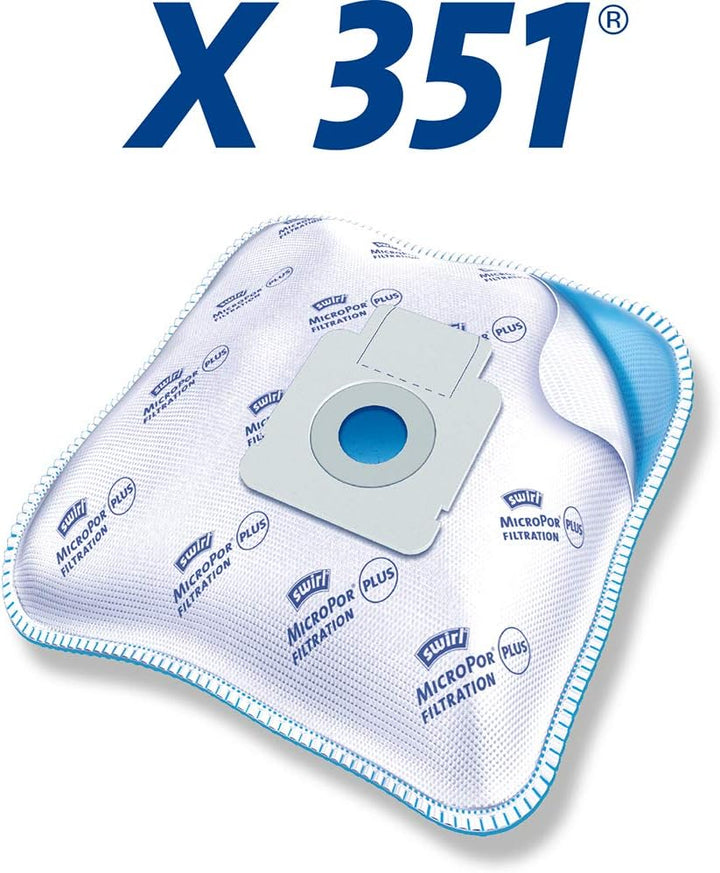Swirl® X 351® EcoPor® Staubsaugerbeutel für Hoover, Rowenta, Severin, 4 Beutel (Packung mit 2) A 1 -
