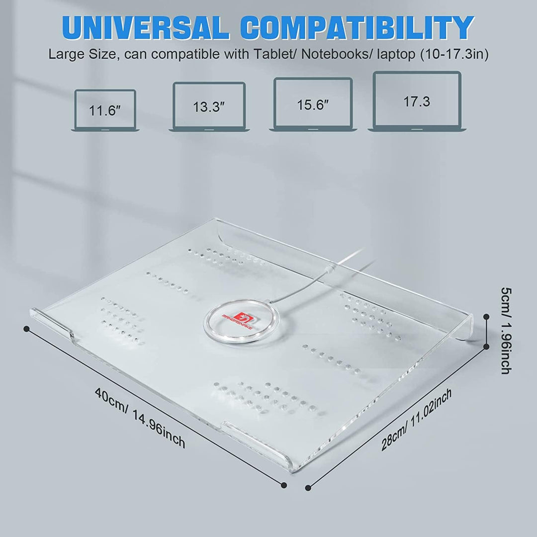 MAMBASNAKE Laptopständer-Ergonomic Laptop Riser für Schreibtisch, Clear Acryl Laptop Stand, Belüftet