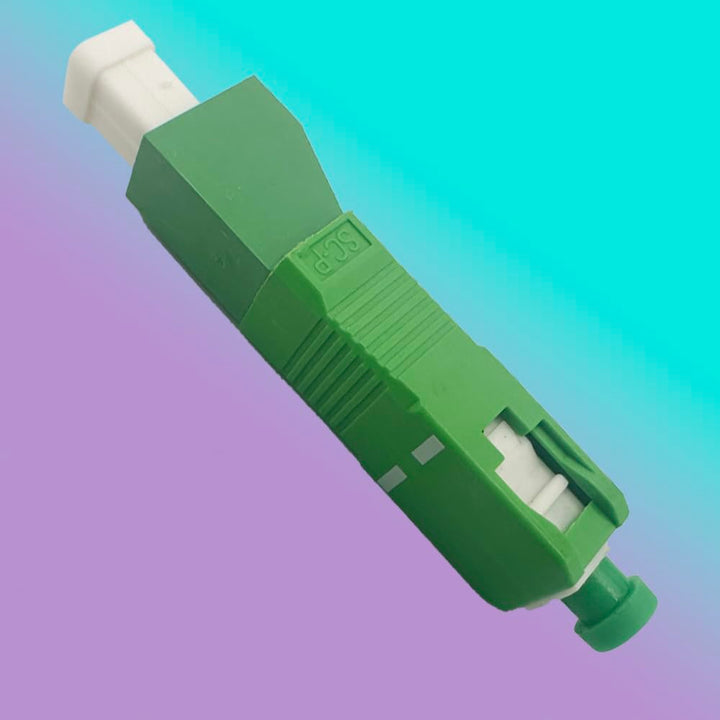 Elfcam® - Glasfaser-Adapter, Singlemode Simplex LC/APC Buchse/Female auf SC/APC Male Stecker, 1 Stüc