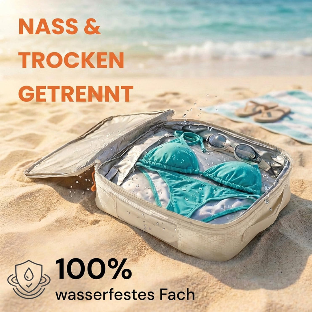 Packing Cubes Set für Koffer und Rucksack [3-teilig] mit Wäschebeutel - mehr Platz im Koffer oder Ba