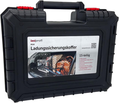 Lasiprofi PKW Ladungssicherungskoffer Set 15-teilig Spanngurt mit Ratsche, Ladungssicherung, Abdeckn