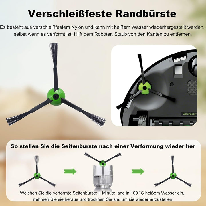 17 Stück Zubehör für iRobot Roomba Combo j7+/j7 Plus/j9+/j9 plus/10 MAX Saugroboter,2 Rollenbürste 4