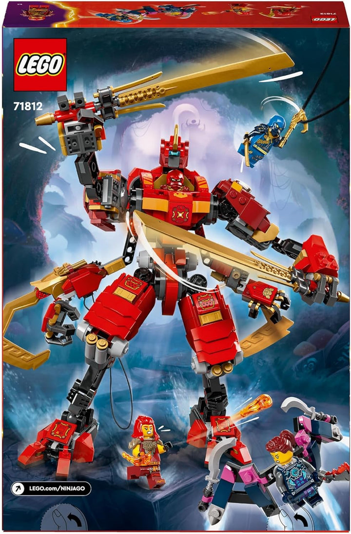 Lego NINJAGO Kais Ninja-Kletter-Mech Set, Ninja-Spielzeug mit baubarer Actionfigur und 4 Mini-Figure