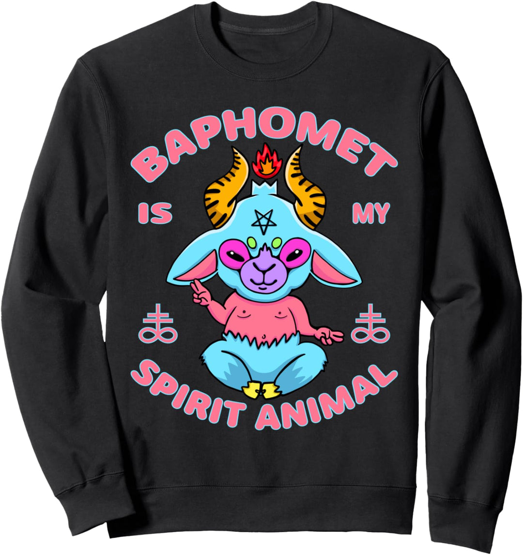 Baphomet Is My Spirit Animal Satan Pentagramm Atheismus Sweatshirt