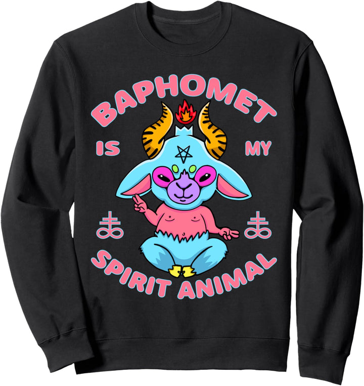 Baphomet Is My Spirit Animal Satan Pentagramm Atheismus Sweatshirt