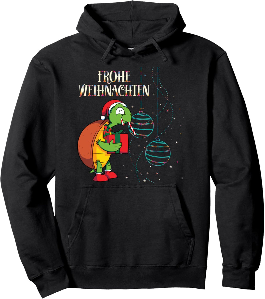 Haustier Pajama Party Geschenk Frohe Weihnachten Schildkröte Pullover Hoodie