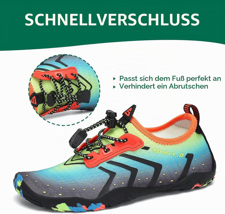 SAGUARO Kinder Badeschuhe rutschfeste Schnell Trocknend Aquaschuhe Gr.24-36 25 EU St 1 Blau A, 25 EU