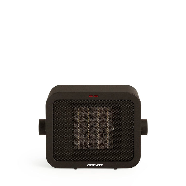 CREATE/WARM BOX/Keramik-Heizkörper Schwarz/Tragbare, Thermostat, 2 Leistungen, PTC-Heizung, Überhitz