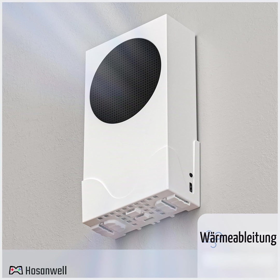 Hosanwell Xbox Series S Wandhalterungs, Halterungs Wand für Xbox Series S Konsole und Controller und