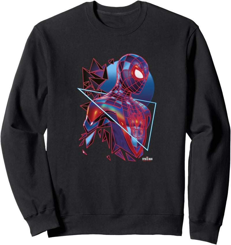 Marvel Spider-Man: Miles Morales Shattered Portrait Sweatshirt