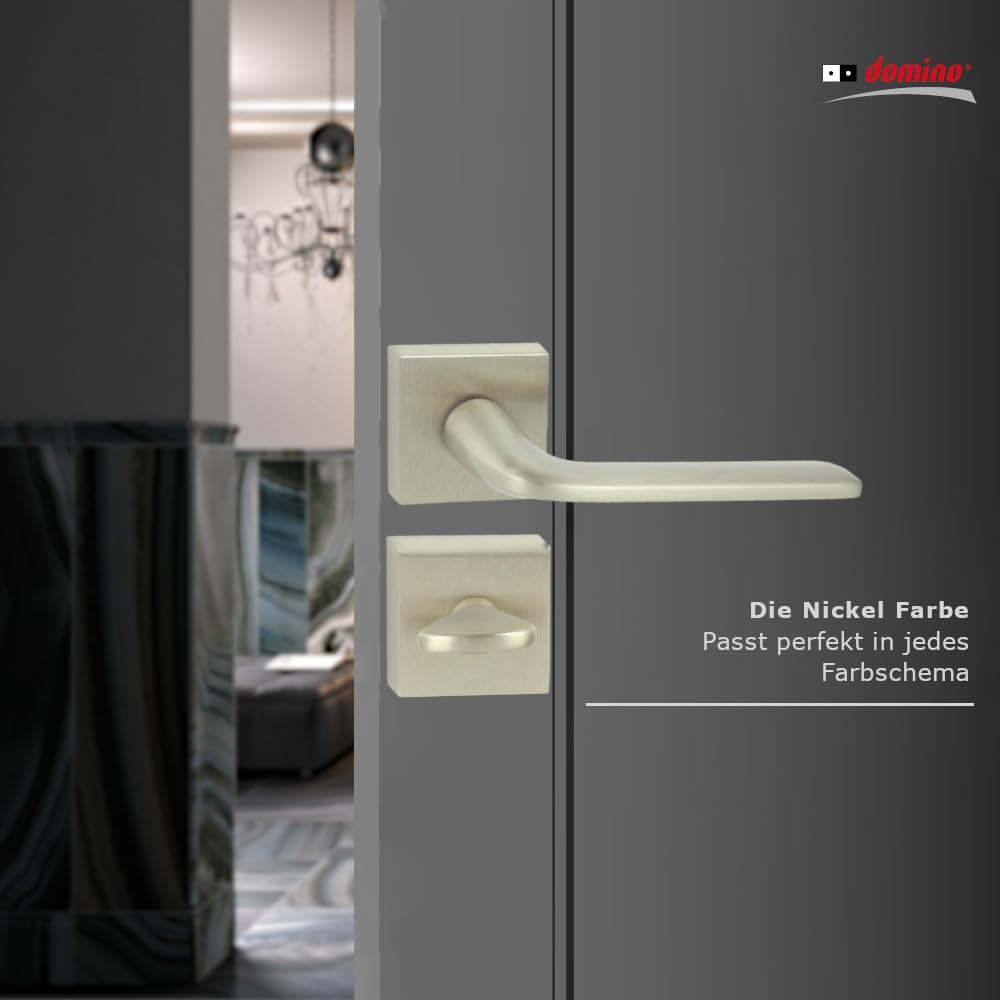 domino Türgriff VITTORIA-QR M9 WC-Bad Drückergarnitur für Zimmertüren Türdrücker-Set Rosetten-Garnit