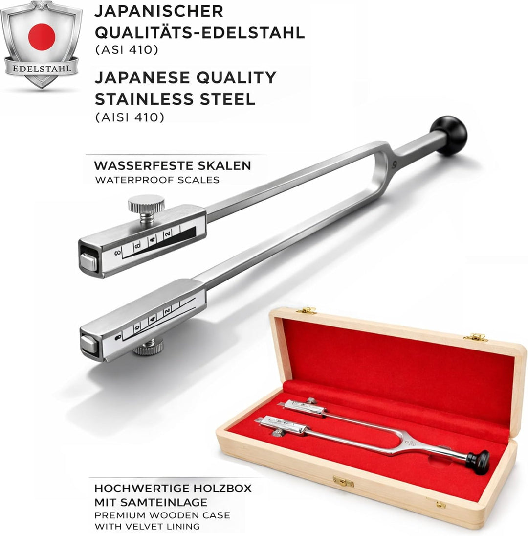 Stimmgabel Rydel-Seiffer mit abnehmbare Dämpfer c128/64 Hz - Made in