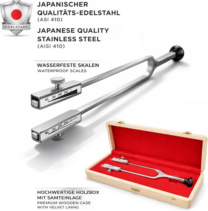 Stimmgabel Rydel-Seiffer mit abnehmbare Dämpfer c128/64 Hz - Made in