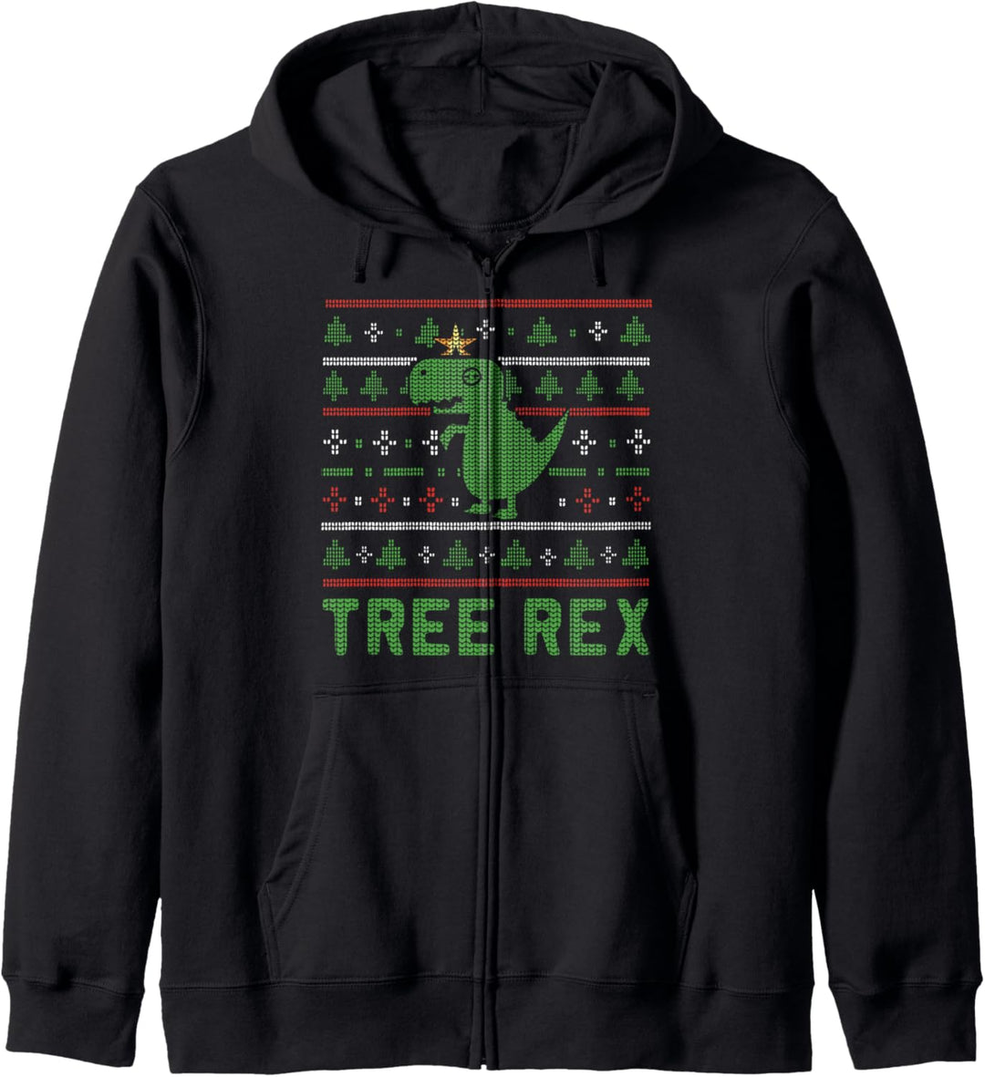 Dinosaurier TRex Pyjama – Lustige hässliche Weihnachten – Tree Rex Kapuzenjacke