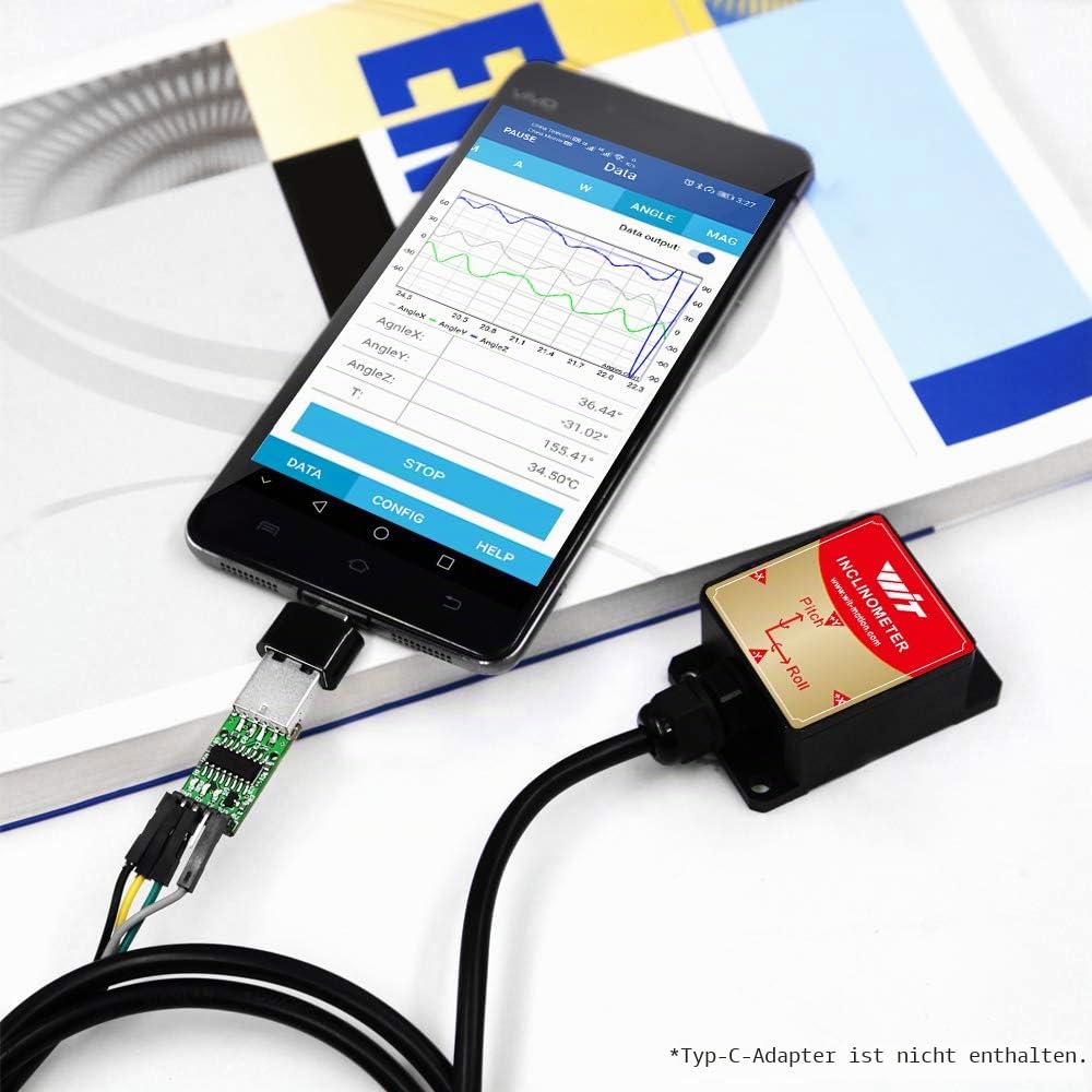 [Beschleunigungsmesser+Neigungsmesser in Militärqualität]9-Achsen-Gyroskop HWT905-TTL MPU-9250+Winke