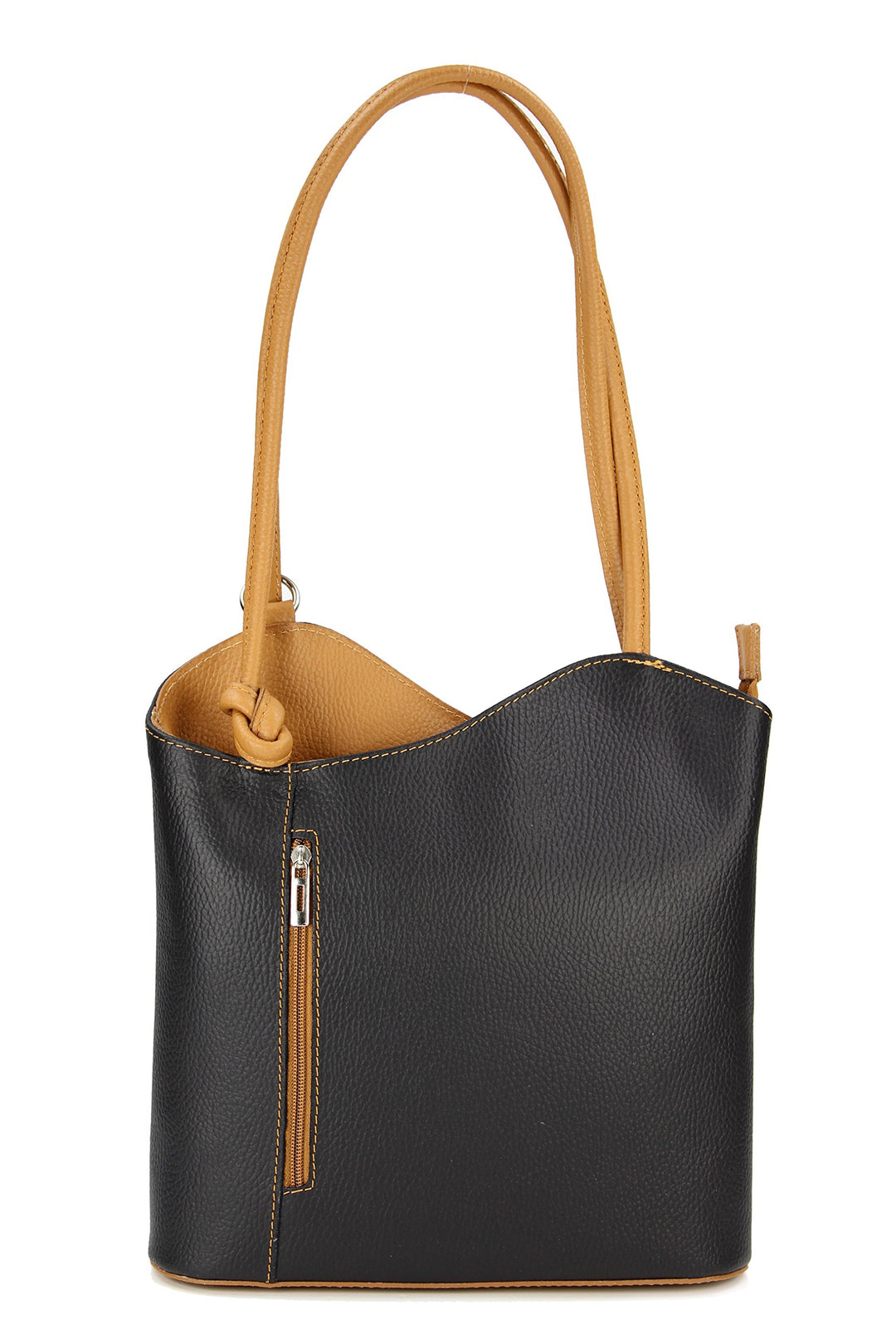 Belli italienische Ledertasche Backpack Classic 2in1 Damen Rucksack Leder Handtasche made in italy S