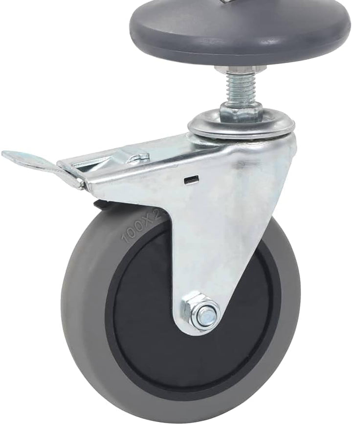 vidaXL Tablettwagen für 16 Tabletts Transportwagen Gastro Abräumwagen Regalwagen Stikkenwagen Blechw