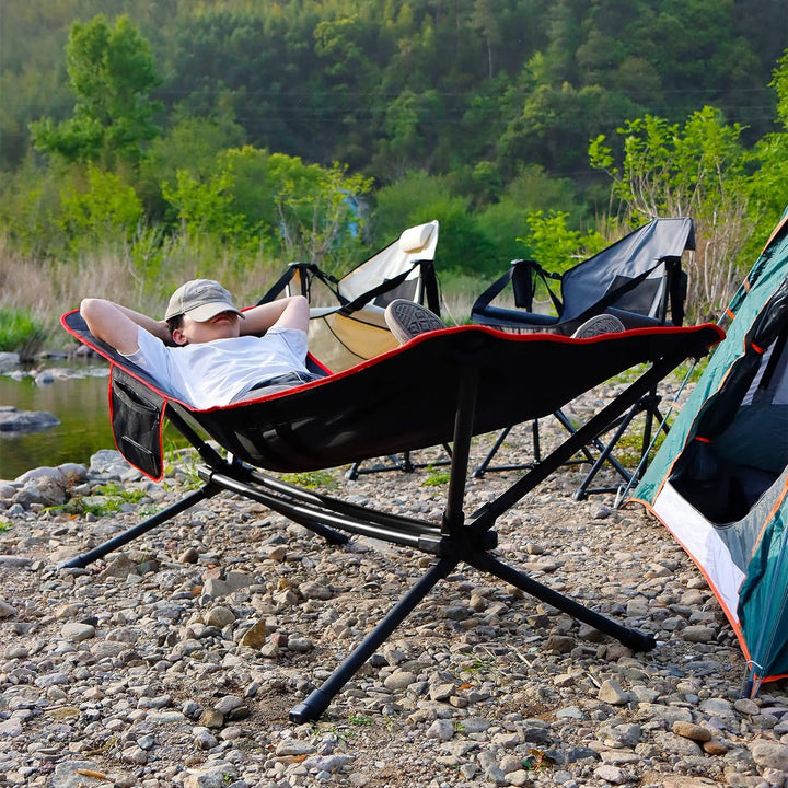 CCLIFE Camping Hängematte mit Gestell Outdoor 4,5kg leicht, 200KG Tragkraft, ultraleichte mit Traget