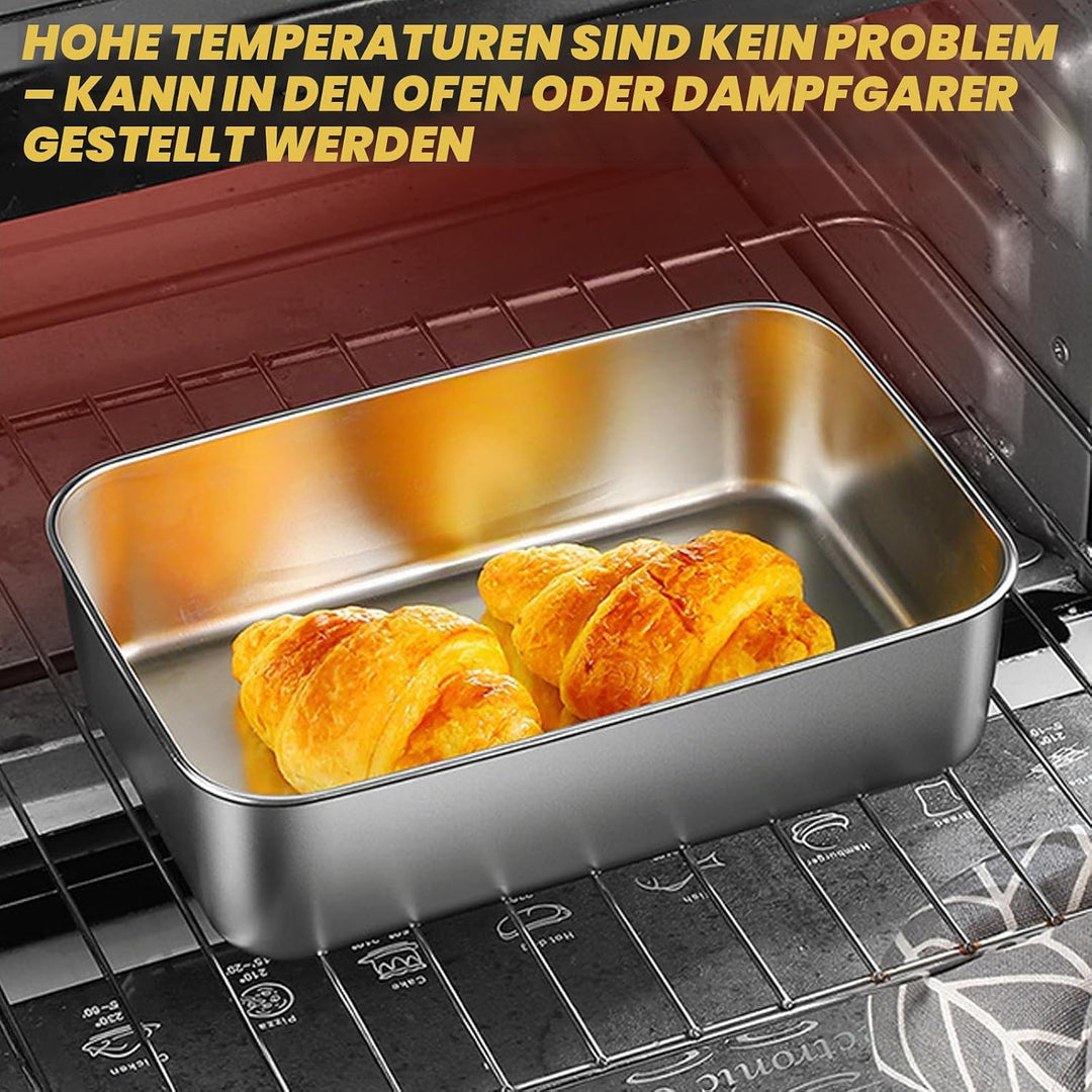 5 Stück Brotbackform: Edelstahl Kastenform Brotform Rechteckige Backform, Toastbrot Backform Kastenb