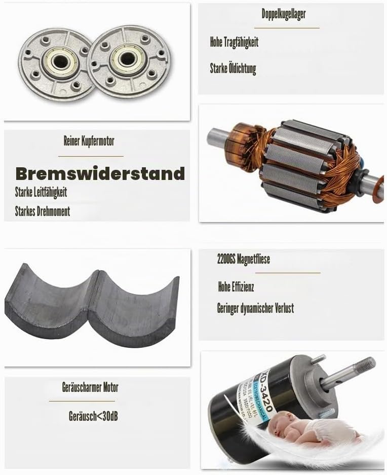 12 / 24V 30W Permanentmagnet-Gleichstrommotor, Hochgeschwindigkeits-CW/CCW-Permanentmagnet-Gleichstr