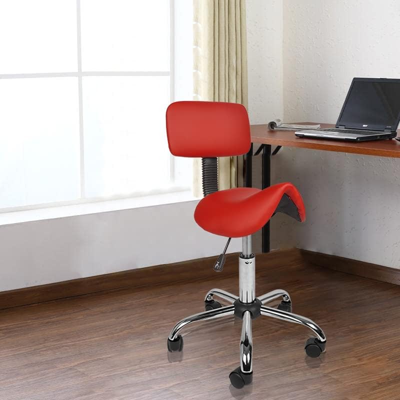 Mingone Sattelhocker Ergonomischer Arbeitshocker 360° Drehbarer Hocker Höhenverstellbarer Bürohocker