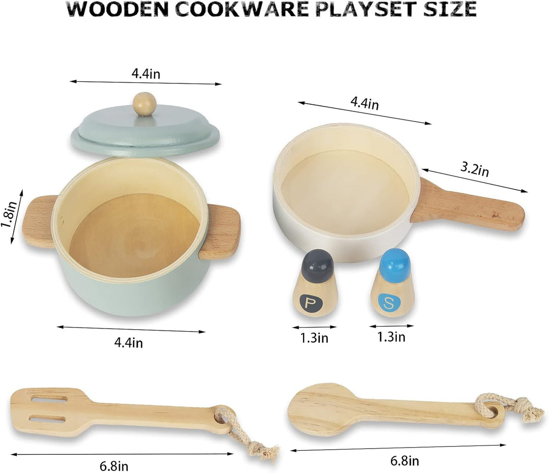 Kinderküche Zubehör, Realistisches Design, Sicher und Zuverlässig, Spielzeug Küchenzubehör, Topfset
