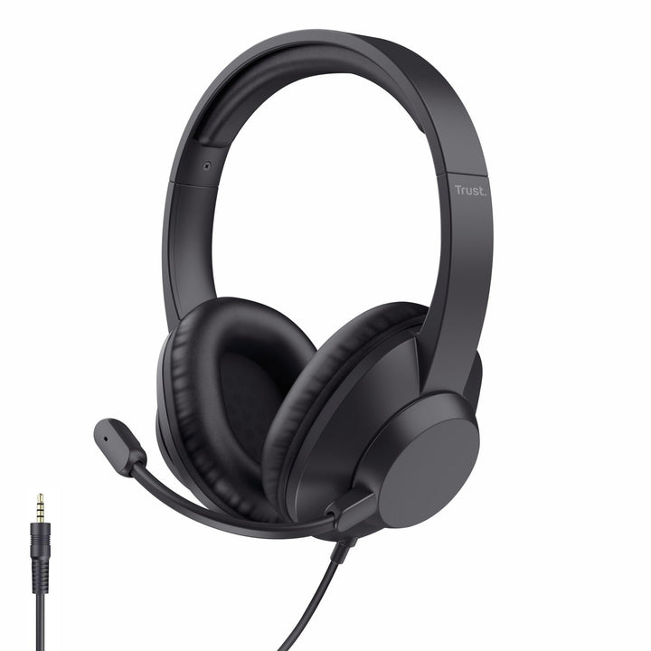 Trust Ayda Max PC Headset mit Mikrofon Over-Ear 3.5mm, Kopfhörer mit Kabel 1,80 m, Verstellbarer Kop