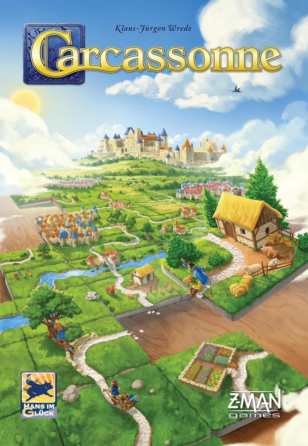 Z-Man Games , Carcassonne , Board Game , Ages 7+ , 2-5 Players , 45 Minutes Playing Time, Carcassonn