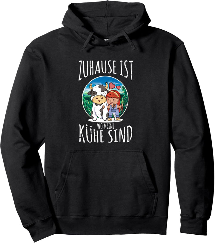 Zuhause Ist Wo Meine Kühe Sind Bauer Kuh Viehwirt Landwirt Pullover Hoodie