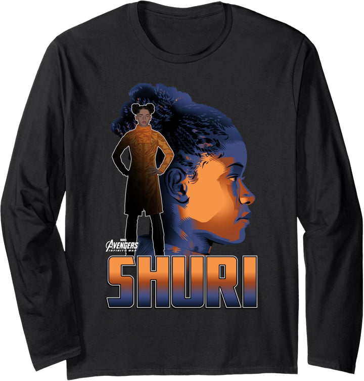 Marvel Avengers: Infinity War Shuri Profile Langarmshirt