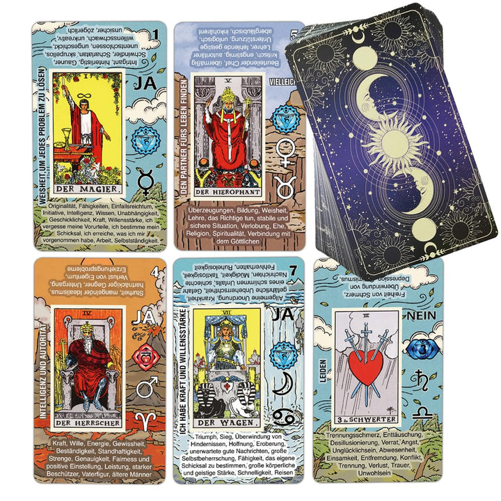 TAROTIKA Tarotkarten Legen Lernen, Tarot-Karten für Anfänger, Kein Handbuch Erforderlich, Einfaches
