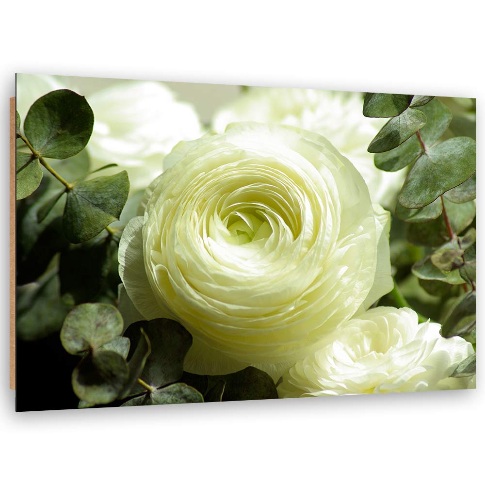 Feeby Dekobild Rose Deko Wand Kunstdruck Pflanze Grün 70x50 cm M14552 70x50 cm, M14552 70x50 cm