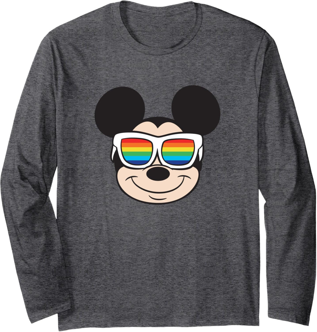 Disney Mickey Mouse Rainbow Sunglasses Langarmshirt