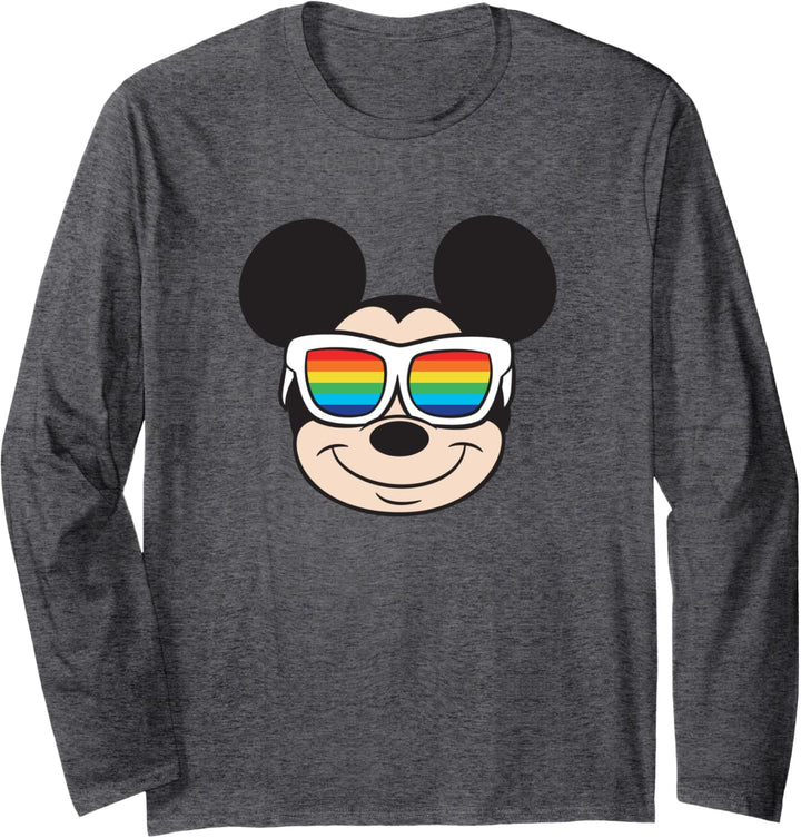 Disney Mickey Mouse Rainbow Sunglasses Langarmshirt
