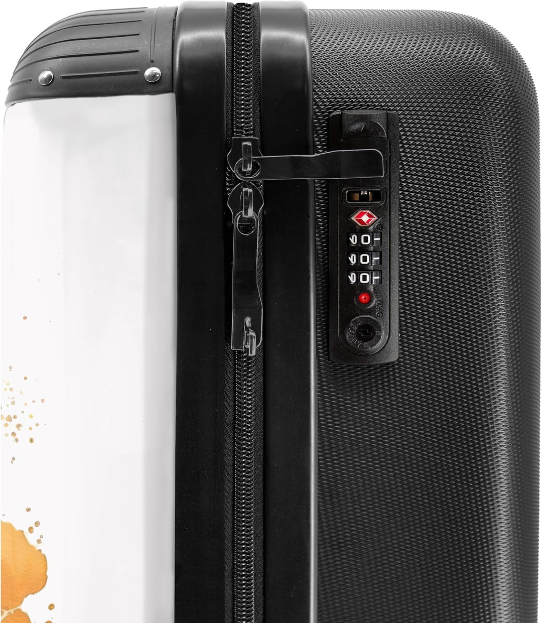 NoBoringSuitcases.com® Koffer Handgepäck Trolley Rollkoffer Kleine Reisekoffer mit 4 Rollen - Löwe -