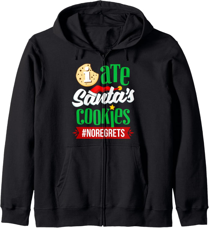 I Ate Santa's Cookies No Regrets Funny Christmas Kapuzenjacke