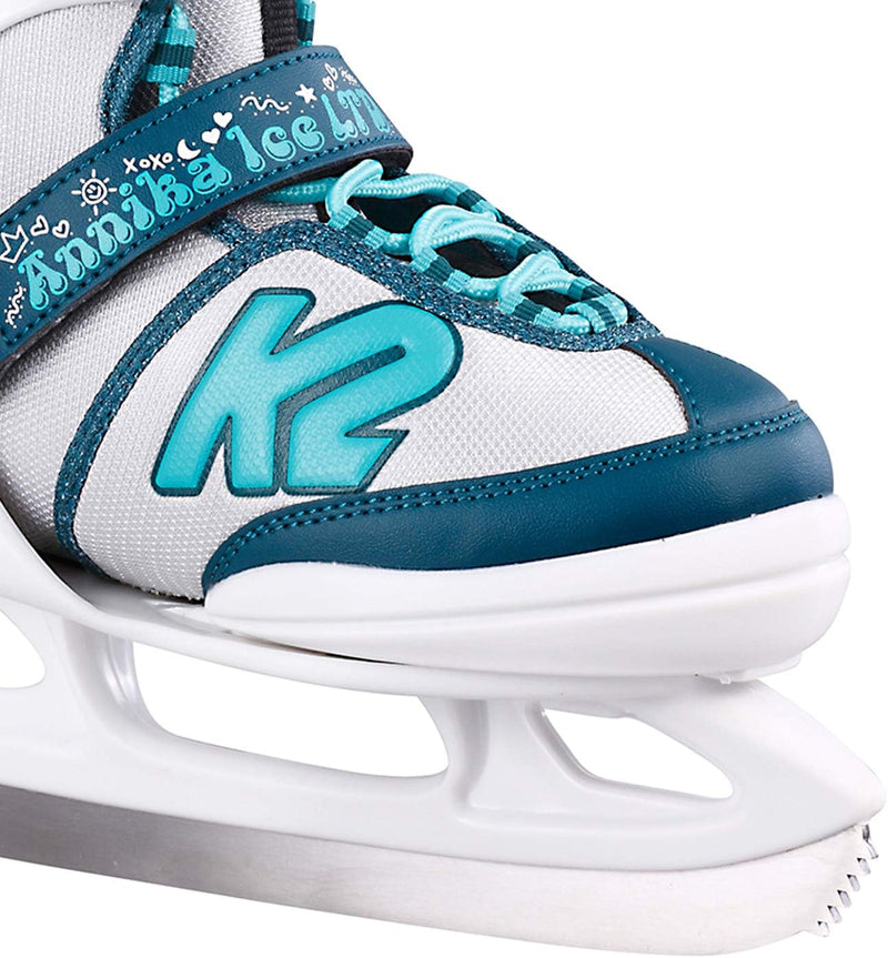 K2 Skates Mädchen Schlittschuhe Annika Ice Ltd, white - blue, 25E0308 S (EU: 29-34 / UK: 10-1 / US: